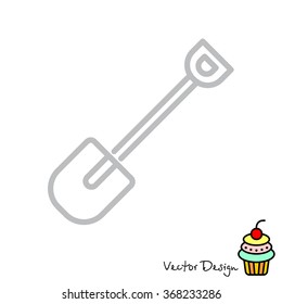 Web line icon. Shovel