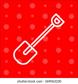 Web line icon. Shovel
