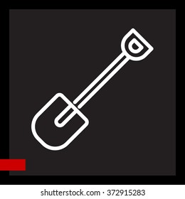 Web line icon. Shovel