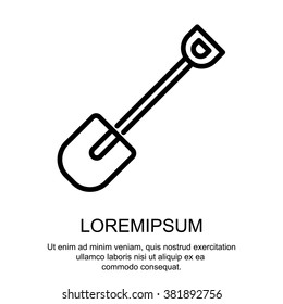 Web line icon. Shovel