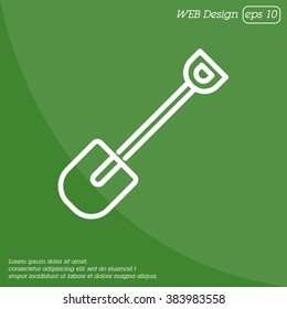 Web line icon. Shovel