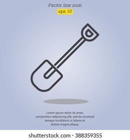 Web line icon. Shovel
