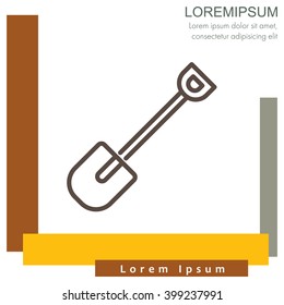 Web line icon. Shovel