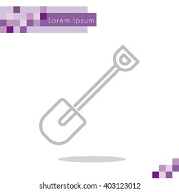 Web line icon. Shovel