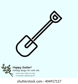 Web line icon. Shovel