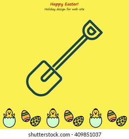 Web line icon. Shovel
