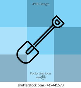 Web line icon. Shovel