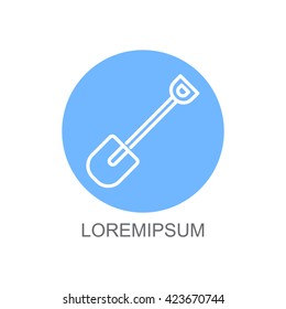 Web line icon. Shovel