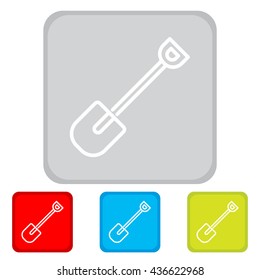 Web line icon. Shovel