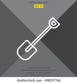 Web line icon. Shovel