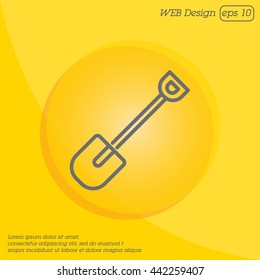 Web line icon. Shovel