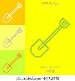 Web line icon. Shovel