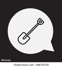 Web line icon. Shovel