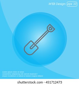 Web line icon. Shovel