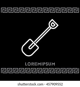 Web line icon. Shovel