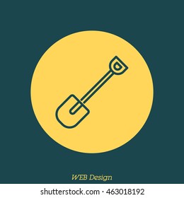 Web line icon. Shovel