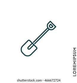 Web line icon. Shovel
