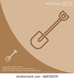 Web line icon. Shovel