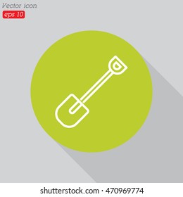 Web line icon. Shovel