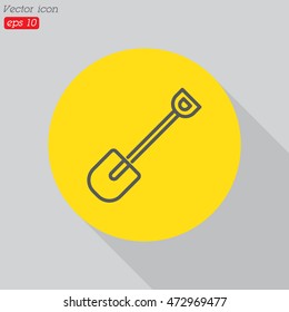 Web line icon. Shovel