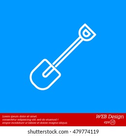 Web line icon. Shovel