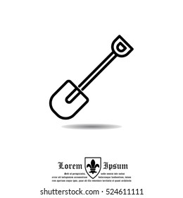 Web line icon. Shovel
