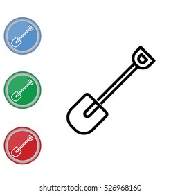 Web line icon. Shovel