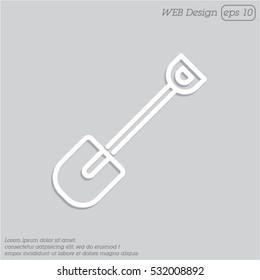Web line icon. Shovel