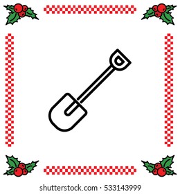 Web line icon. Shovel