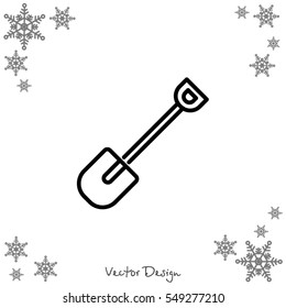 Web line icon. Shovel
