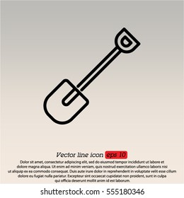 Web line icon. Shovel