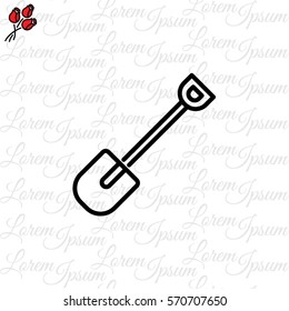 Web line icon. Shovel