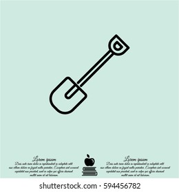 Web line icon. Shovel