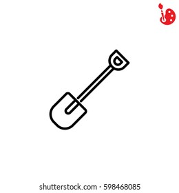 Web line icon. Shovel