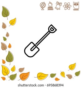 Web line icon. Shovel