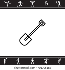 Web line icon. Shovel