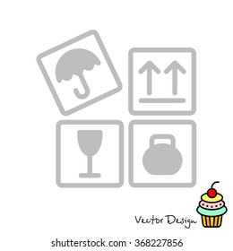 Web line icon. Signs on packages