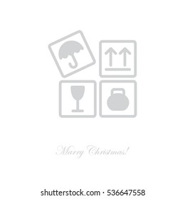 Web line icon. Signs on packages