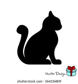 Web line icon. Silhouette of cats; cat