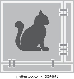 Web line icon. Silhouette of cats; cat