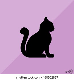 Web line icon. Silhouette of cats; cat