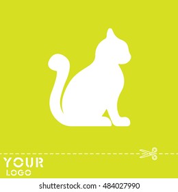 Web line icon. Silhouette of cats; cat