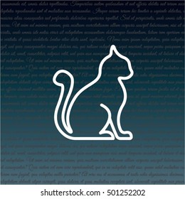 Web line icon. Silhouette of cats; cat