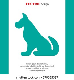 Web line icon. Silhouette of the dog