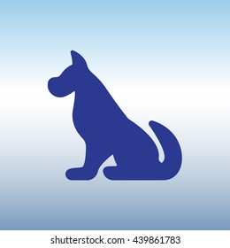 Web line icon. Silhouette of the dog