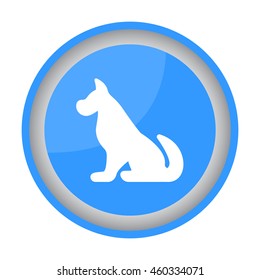 Web line icon. Silhouette of the dog
