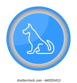 Web line icon. Silhouette of the dog