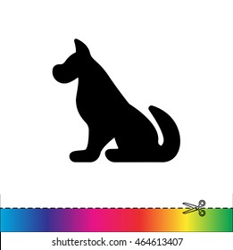 Web line icon. Silhouette of the dog