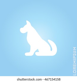 Web line icon. Silhouette of the dog