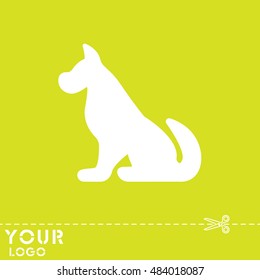 Web line icon. Silhouette of the dog